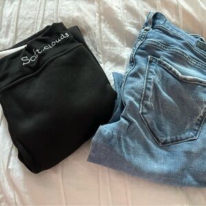 Abercrombie and fitch jeans and soft cloud leggings